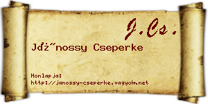 Jánossy Cseperke névjegykártya
